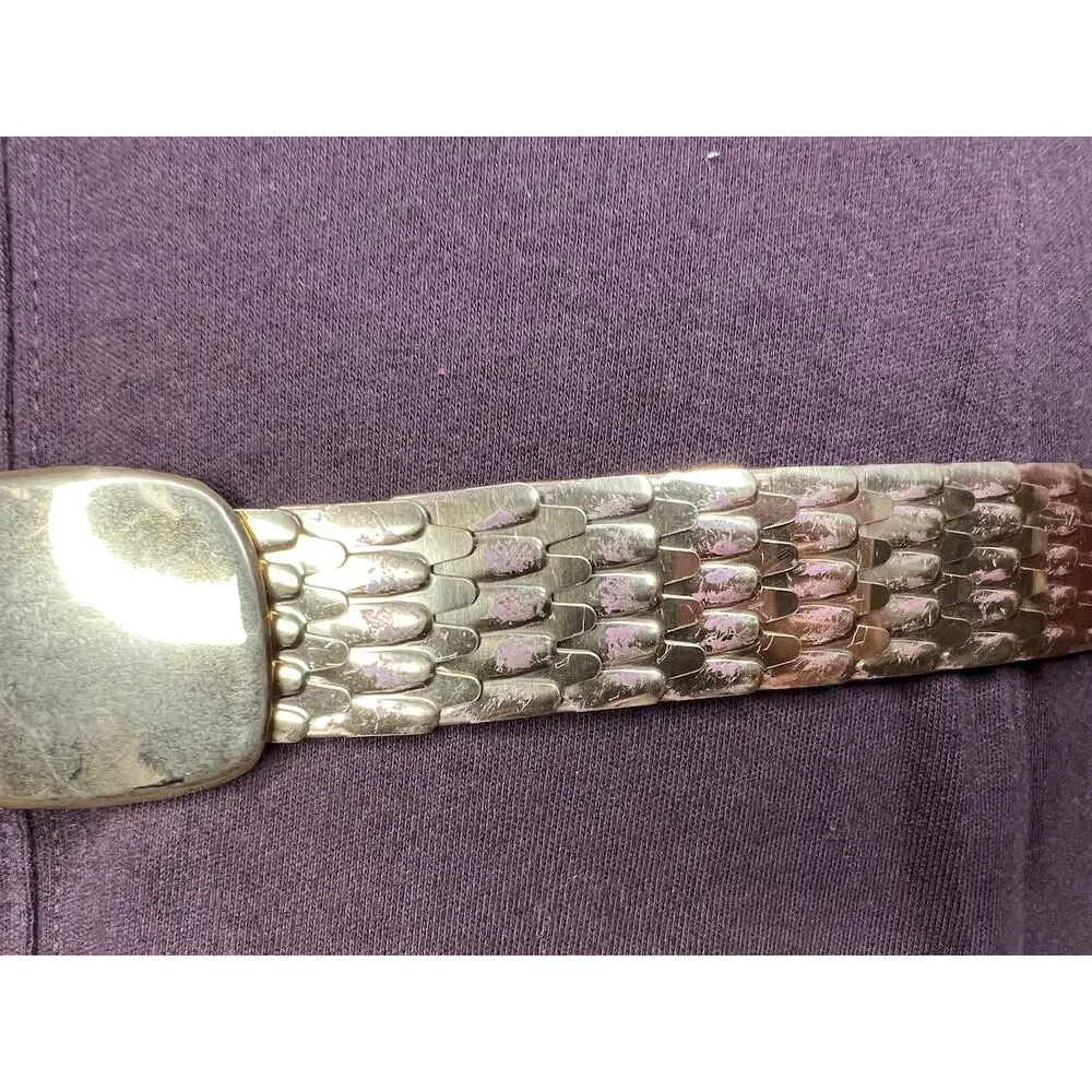 belt fish scale gold elastic